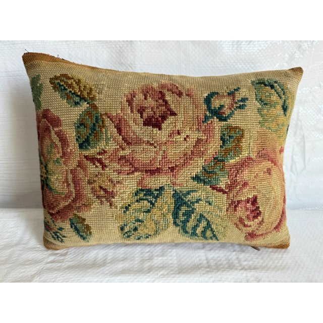 Immerse yourself in the refined charm of a bygone era with our exquisite 1850 English Needlework Pillow. This 14" x 10"...