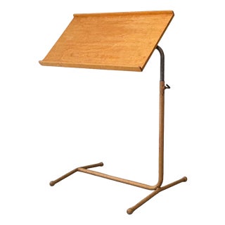 Scandinavian Reading Stand in Birch and Steel, 1940s For Sale