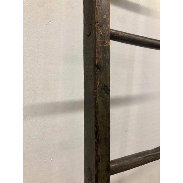 Antique Rustic French Farm Ladder For Sale In Boston - Image 6 of 10