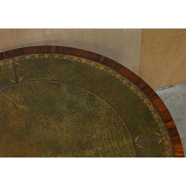 William IV Hardwood & Green Leather Library Dining Table, 1830s For Sale - Image 14 of 18