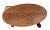 Antique Tiger Oak Oval Coffee Table, Carved Paw Feet, Drawer, Shelf, By: Piqua For Sale - Image 4 of 12