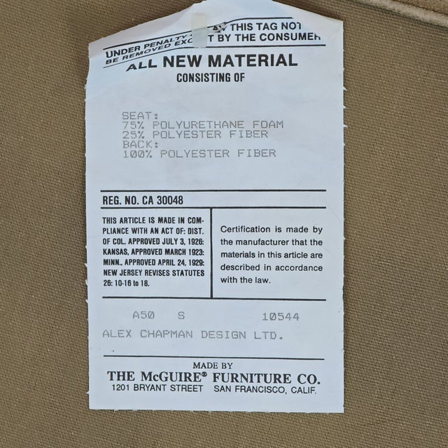1980s Coastal/Boho/Organic Modern "McGuire Furniture Co." Twisted Rattan Lounge Chair For Sale - Image 11 of 11