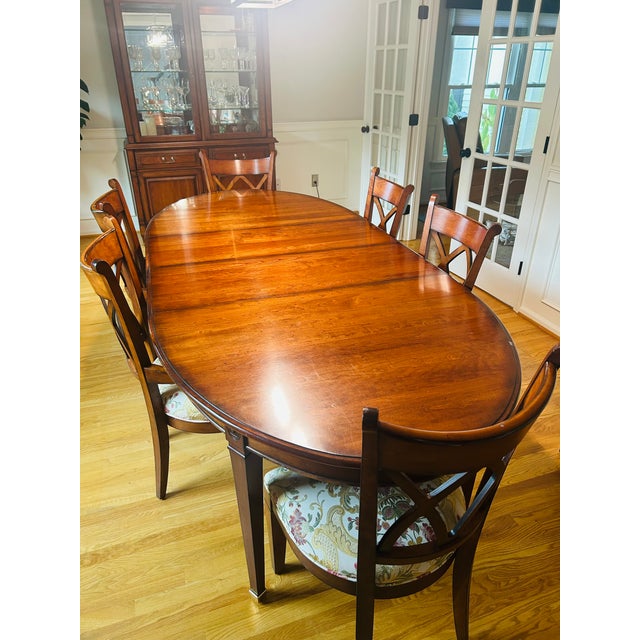 Purchased in 2005 from The Country Barn in Cheshire, CT. Table 100-44 2 leafs 16inch Table adjusts from 100 to 84 to 68 8...