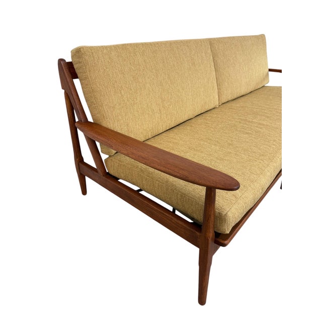 Mid-Century Modern Walnut Sofa & Arm Chair - Refinished! For Sale In Philadelphia - Image 6 of 15