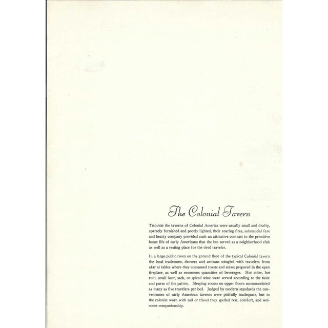 Mid-Century Modern 1948 Colonial Tavern Illustrated Barbizon Plaza Restaurant Menu For Sale - Image 3 of 3