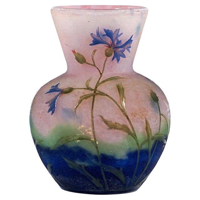 Glass Art Nouveau Cameo Vase from Daum Nancy, France, 1910 For Sale - Image 7 of 7