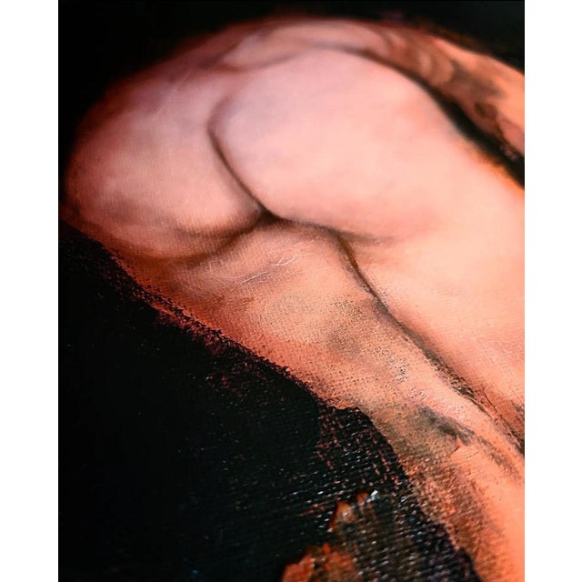 Nyctinasty (Contemporary Nude Figurative Painting, Framed), Louis Braquet For Sale - Image 4 of 5
