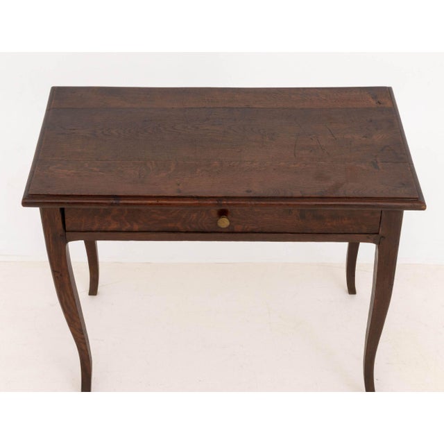 French Provincial Oak Side Table For Sale - Image 4 of 8