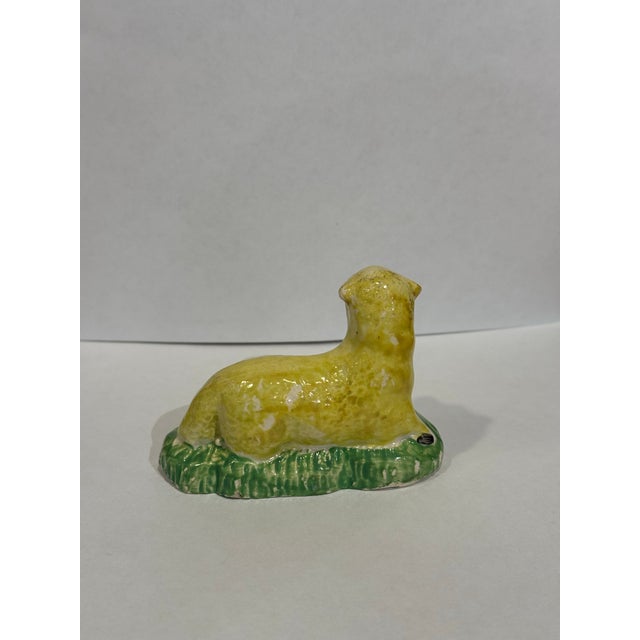 Staffordshire Early 19th Century Antique English Staffordshire Poetry Ewe Figurine For Sale - Image 4 of 4