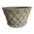 Early- Mid 20th Century Basketweave Cast Stone Planter For Sale