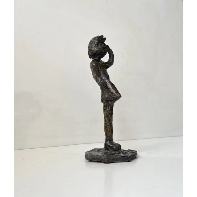 Brutalist Bronze Sculpture in the style of Alberto Giacometti For Sale - Image 9 of 9