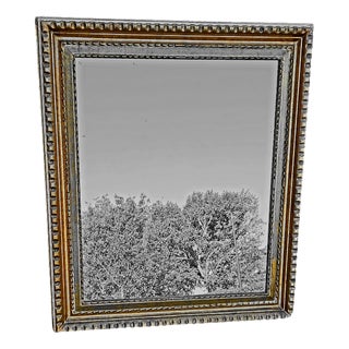 Vintage Italian Mirror with Simple Gold Frame, 1960s For Sale