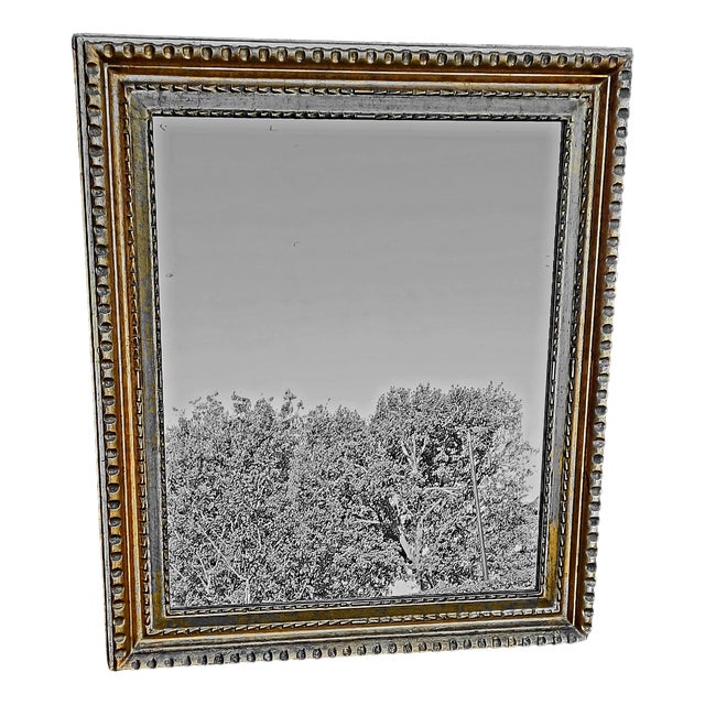 Vintage Italian Mirror with Simple Gold Frame, 1960s For Sale