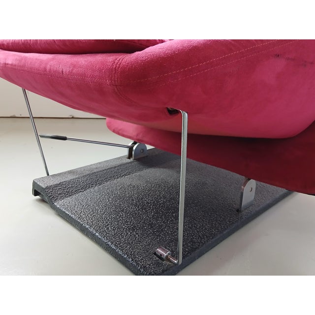 Set of Reclining Chair and Ottoman by Vittorio Introini for Saporiti Italia, 1970s For Sale - Image 14 of 18