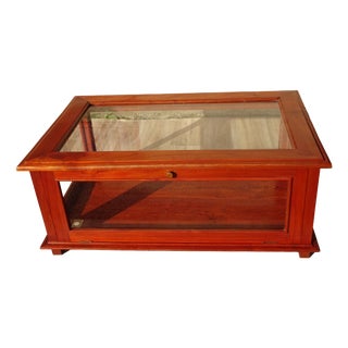 Display Cabinet with Exotic Wood Structure For Sale