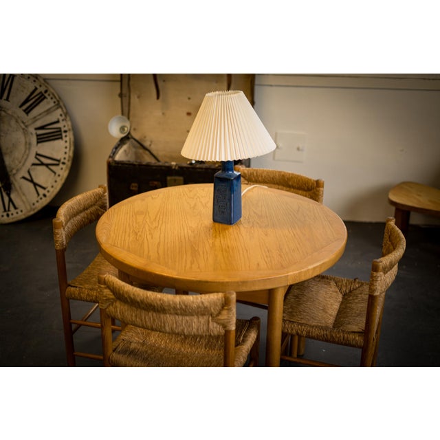 Round Dordogne Table and Chairs attributed to Charlotte Perriand, 1950, Set of 5 For Sale - Image 9 of 10