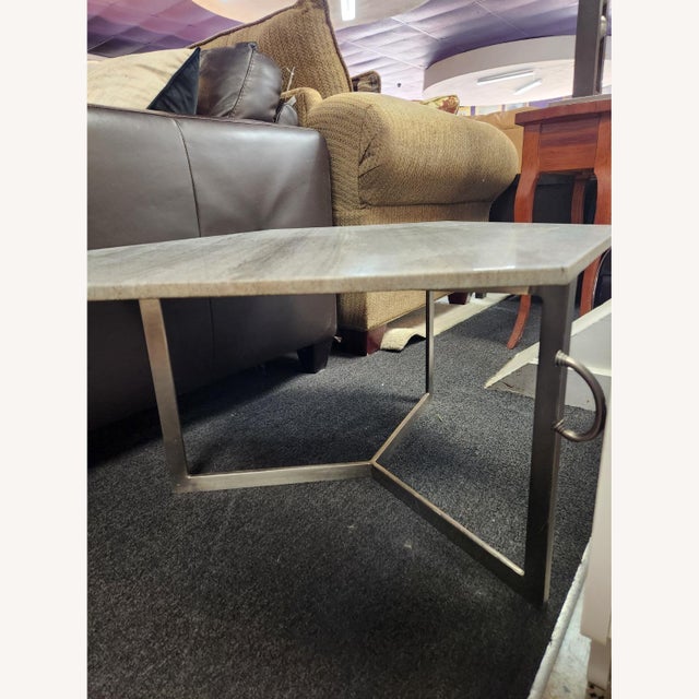 Stone Light Gray Stone Coffee Table Custom For Sale - Image 7 of 8