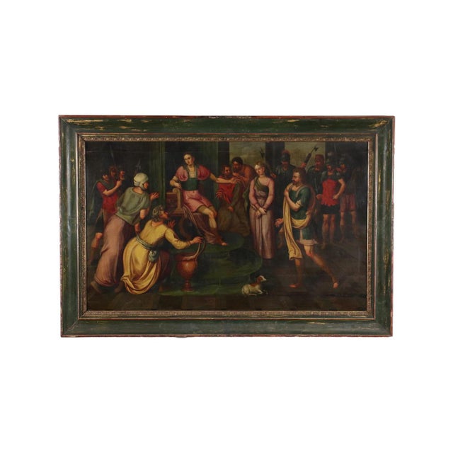 La Continenza di Scipione, 17th-century, Oil on Panel, Framed For Sale - Image 14 of 14