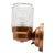 1930s Art Deco Puritan Copper Glass Jar Wall Sconce For Sale