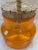 1960s Vintage Post Modern Orange Color Glass Bottle With Cork Lid For Sale - Image 5 of 11