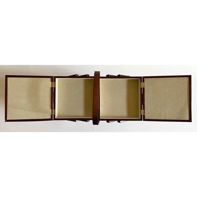 Wood 1970s Expandable Sewing Basket For Sale - Image 7 of 10