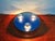Space Age Wall or Ceiling Light in Blue Mirrored Glass, 1970s For Sale - Image 11 of 14