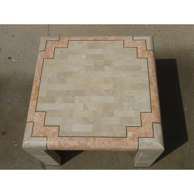 Vintage Stone Marquetry Living Room Table, 1950s For Sale - Image 3 of 18