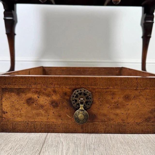 20th Century Figured Burr Walnut Writing Table For Sale - Image 11 of 12
