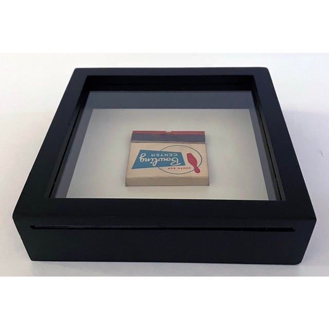 Mid 20th Century Bowling Center Framed Vintage Matchbook For Sale - Image 4 of 6