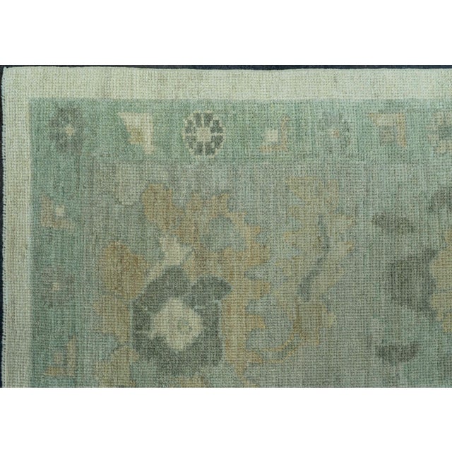 Turkish Oushak Rug 12'4" x 15'5" #0102 For Sale - Image 4 of 8