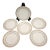 1930s Set of 6 Gda Limoges Dessert Plates From France For Sale