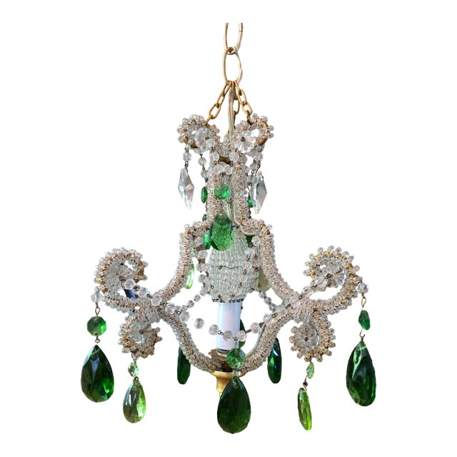 Vintage Mid Century Bagues Style Petite Chandelier For Sale