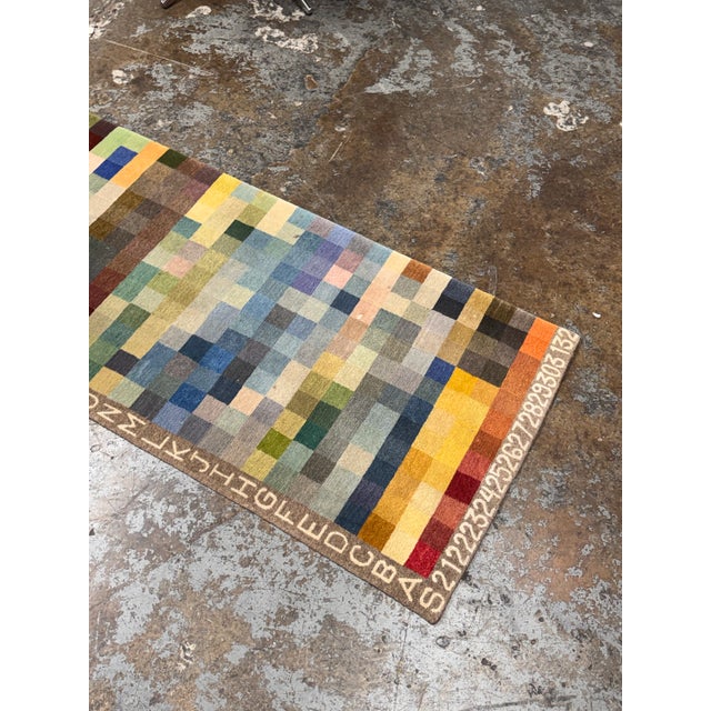 2020s 2ft 2in × 6ft 8in Elson & Company Color Chart Runner Rug For Sale - Image 5 of 12