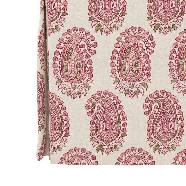 Skirted Vanity Stool Block Paisley Rosequartz Oga Chairish