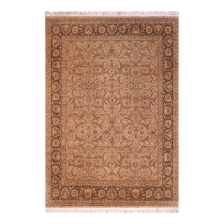 Boho Chic Persian Pak-Persian Taupe/Brown Wool Rug - 7'11'' X 10'2'' For Sale