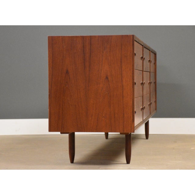Mid-Century Modern 1960s Danish Modern 84" Long Teak Dresser For Sale - Image 3 of 10