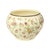 Beautiful and very large antique flowerpot, cache pot with polychrome floral decoration made of crackle earthenware,...