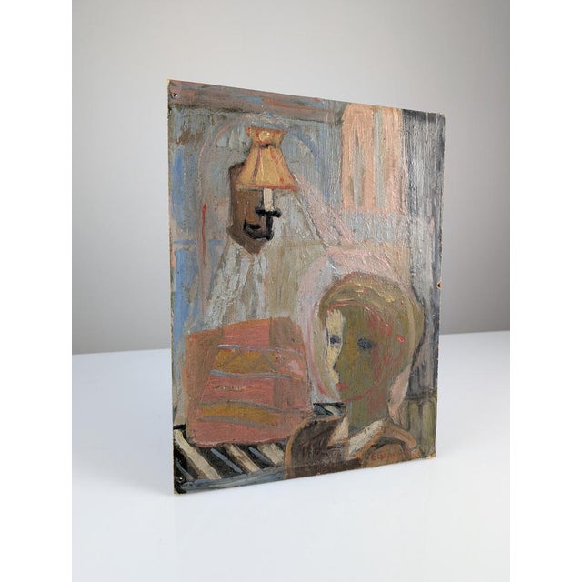 Einar Granum, Figurative Composition, 1950s, Oil on Board For Sale - Image 12 of 12