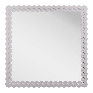 Fleur Home Carnival Chaos Square Mirror in Lite Lavender, 30x30 For Sale