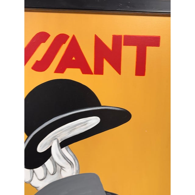 Yellow In the Style of Leonetto Cappiello "Mossant" French Poster Painting For Sale - Image 8 of 12