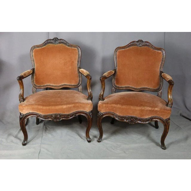 Louis XV Armchairs, Set of 2 For Sale - Image 10 of 11