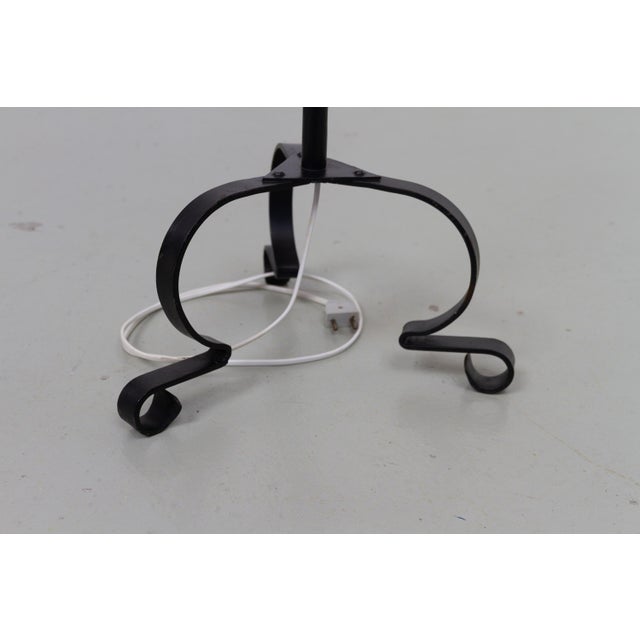 Swedish Forged Iron Tripod Floor Lamp, 1940s For Sale - Image 11 of 17