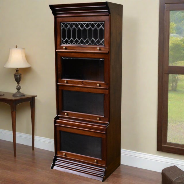 Brown Legacy 4 Stack Barrister Bookcase - Brown Walnut For Sale - Image 8 of 8