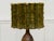 Mid-Century Modern Vintage Ceramic Lamp with Green Wool Shade, 1960s For Sale - Image 3 of 10