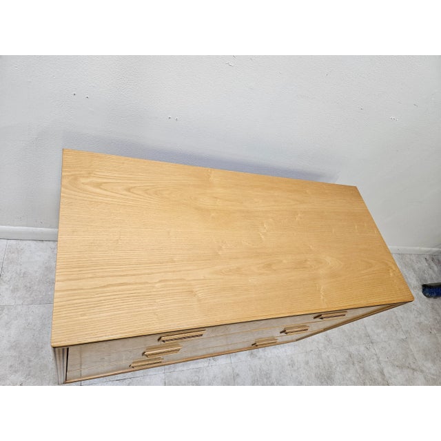 Wood 1980s Henredon Scene Two Bachelors Chest of Drawers Dresser Burlwood Art Deco For Sale - Image 7 of 11