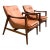 Leather Mid-Century Style Lounge Chairs - a Pair For Sale - Image 4 of 5