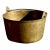 19th-Century Bucket Cauldron Handcrafted French Brass Fireside Spun Brass For Sale