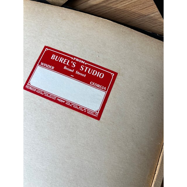 French Vintage French Print of "The Violin Lesson" in a Frame For Sale - Image 3 of 9