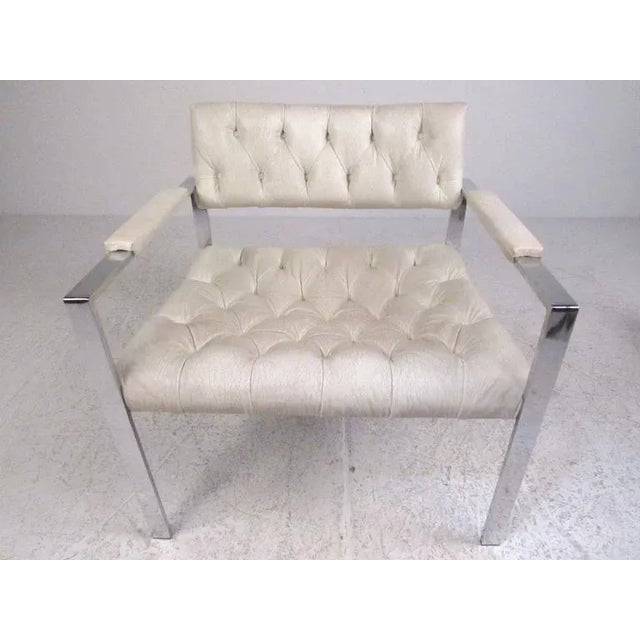 2010s Chrome Lounge Chairs by Erwin-Lambeth in the Style of Harvey Probber - a Pair For Sale - Image 5 of 11