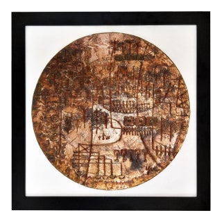 Heshi Yu Abstract Cityscape Modernist Artwork Canvas Signed For Sale